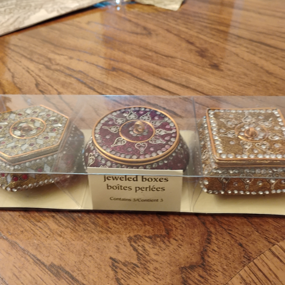 Jeweled Decorative Boxes Set